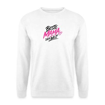 Beste Mama der Welt Neon Rosa - Unisex Pullover - Weiß - Vorne