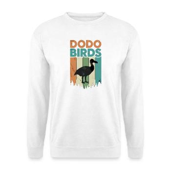  Dodo Birds Retro Vintage Ausgestorbener Vogel - Unisex Pullover - Weiß - Vorne