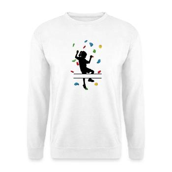 Climbing Wall Girl – Individuelle Klettererin - Unisex Pullover - Weiß - Vorne