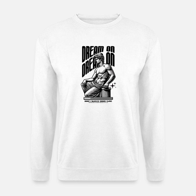 Dream On Skulptur Print - Unisex Pullover - Weiß