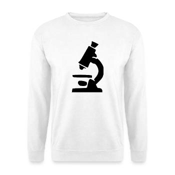 Mikroskop schwarz Wissenschaft Symbol Geschenk - Unisex Pullover - Weiß - Vorne