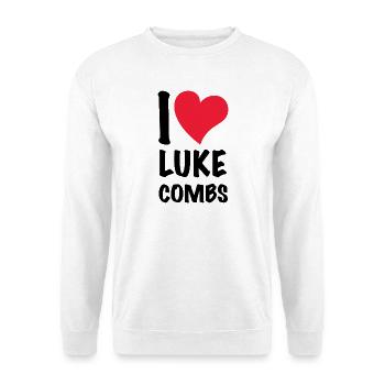 Ich liebe Luke Combs - Unisex Pullover - Weiß - Vorne