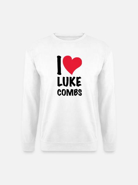 Ich liebe Luke Combs - Unisex Pullover - Weiß