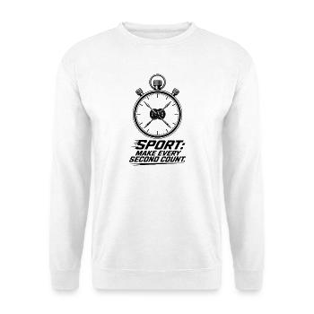  Funny Sports Sprüche Workout Bodybuilder Fitness - Unisex Pullover - Weiß - Vorne - Alina (178cm) & Michal (187cm)