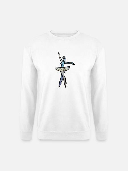 Azure Balletttänzer Silhouette - Unisex Pullover - Weiß