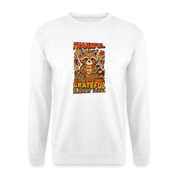 Dankbar, dankbar, leicht verwilderter Truthahntag - Unisex Pullover - Weiß - Vorne - Alina (178cm) & Michal (187cm)