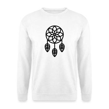 Traumfänger - Unisex Pullover - Weiß - Vorne - Alina (178cm) & Michal (187cm)