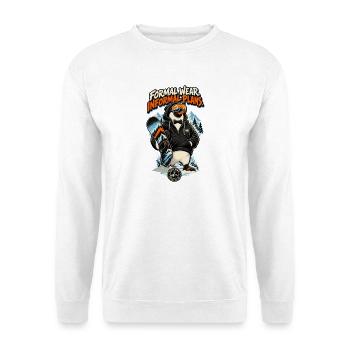 RobVibe Wild Club – Penguin informelle Pläne - Unisex Pullover - Weiß - Vorne - Alina (178cm) & Michal (187cm)
