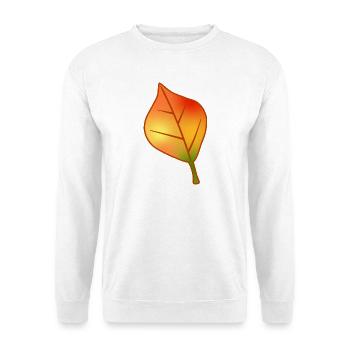 Herbstblattgradient - Unisex Pullover - Weiß - Vorne - Alina (178cm) & Michal (187cm)