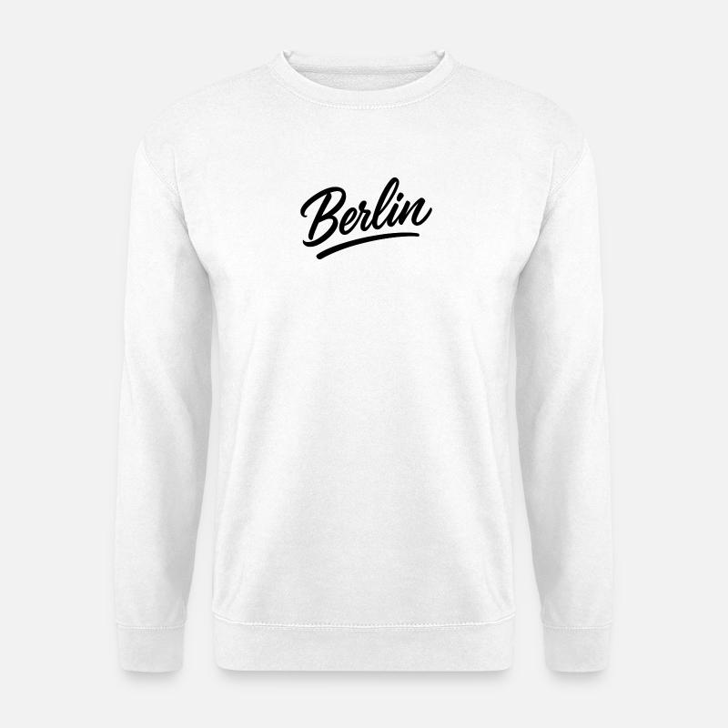 Berlin lettering in script style - Unisex Sweatshirt - white
