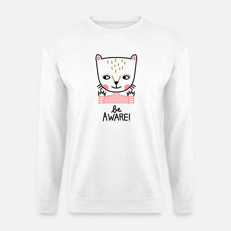 be aware - Unisex Pullover - Weiß