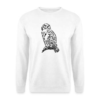 Schöne Schneeeule im Tattoo Style. - Unisex Pullover - Weiß - Vorne