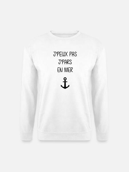 Marin / Marine / Bâteau / Ancre / Mer - Sweat-shirt Unisexe - blanc