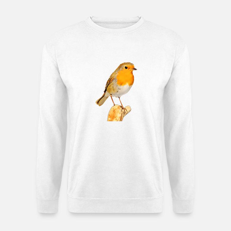 Rotkehlchen - Unisex Pullover - Weiß