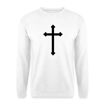 Cross as shadow image - Unisex Sweatshirt - white - Front