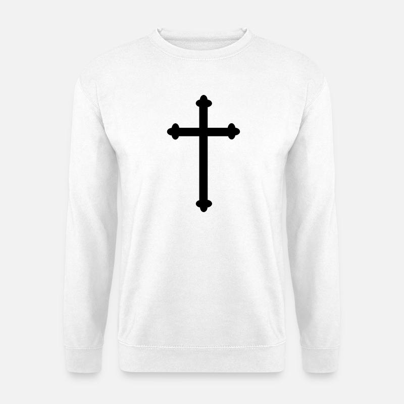 Cross as shadow image - Unisex Sweatshirt - white