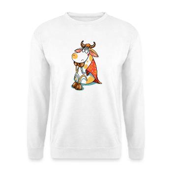 Oranger Babydrache Nuckelflasche Süß Shirt - Unisex Pullover - Weiß - Vorne