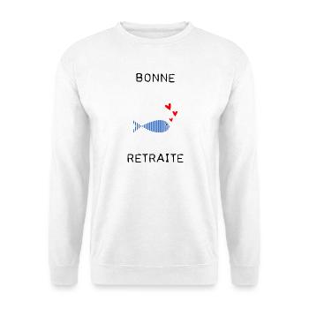 RETRAITE. BONNE RETRAITE. JOYEUSE RETRAITE - Sweat-shirt Unisexe - blanc - Devant