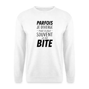 Parfois je diverge  - Sweat-shirt Unisexe - blanc - Devant