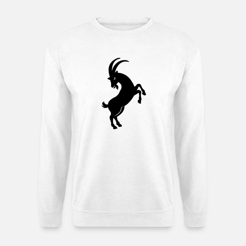 Goat shadow figure - Unisex Sweatshirt - white