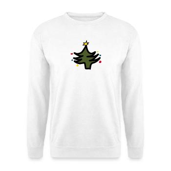 T-shirt de Noël abstrait, motif de Noël - Sweat-shirt Unisexe - blanc - Devant