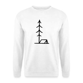 Camping - Zelt - Unisex Pullover - Weiß - Vorne