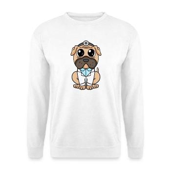 Doctor Dog Doctor Pug - Unisex Sweatshirt - white - Front