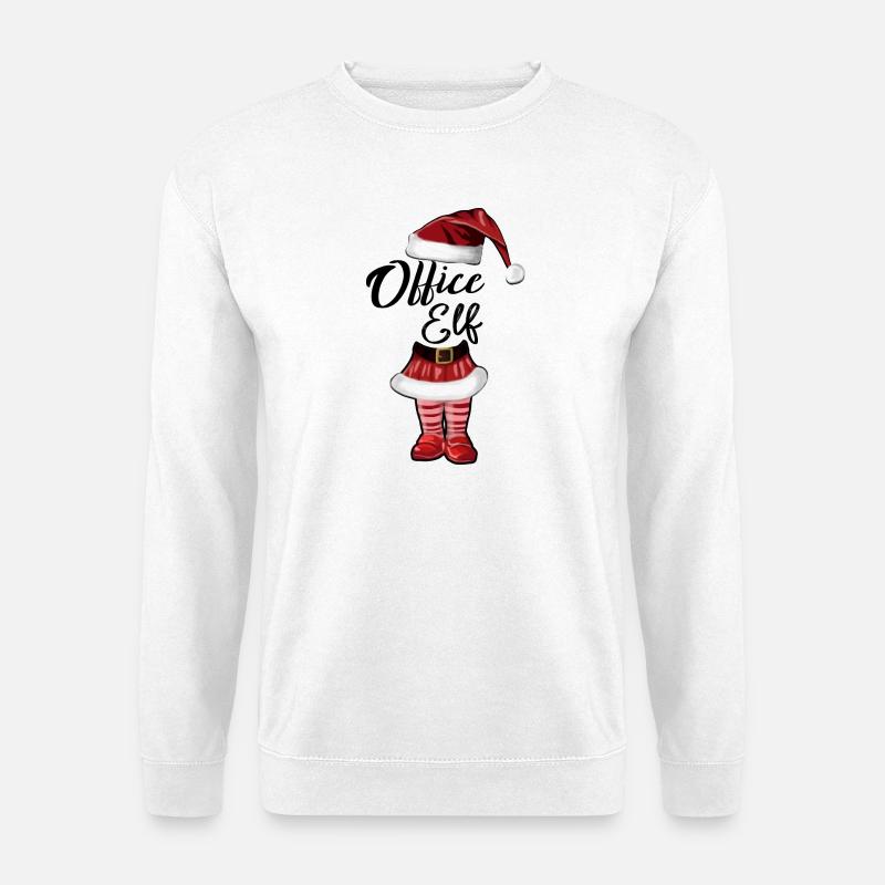 Office Elf – Lustiges Weihnachtsdesign - Unisex Pullover - Weiß