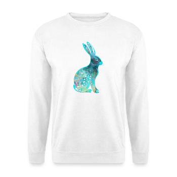 Colorful Easter Bunny Rabbit Watercolor - Unisex Sweatshirt - white - Front