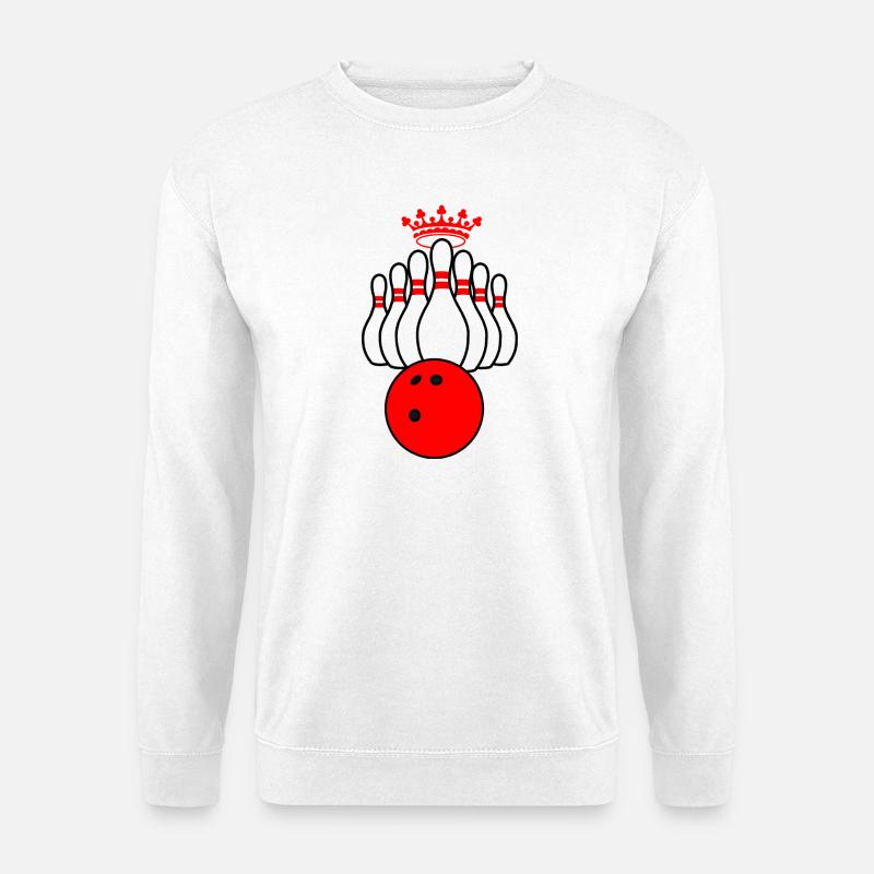 Bowling-König - Unisex Pullover - Weiß
