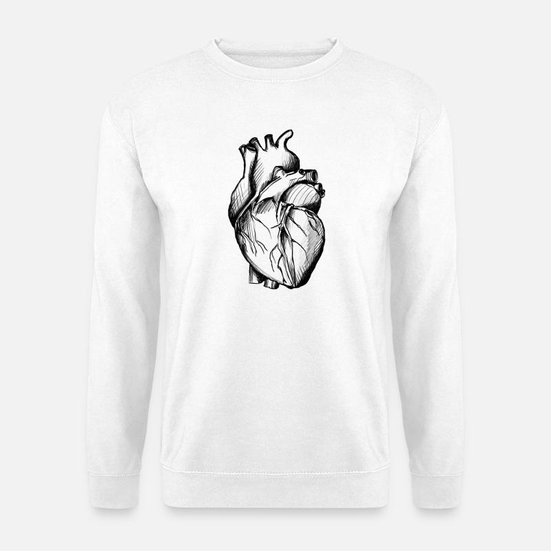 Herz Illustration - Unisex Pullover - Weiß