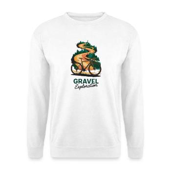 Gravel Exploration Fahrrad Design - Unisex Pullover - Weiß - Vorne