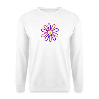 BLUME. BLUME. NATUR. ÖKOLOGIE. GLÜCK. ZEN - Unisex Pullover - Weiß - Vorne