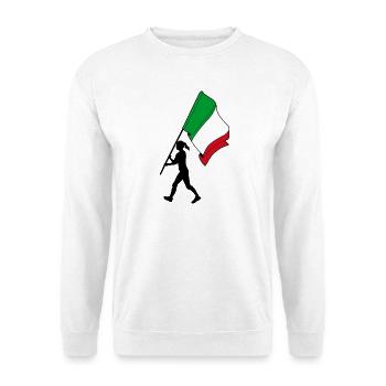 Flag Italy woman walking - Unisex Sweatshirt - white - Front