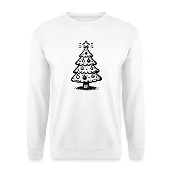 Glowing Christmas Tree in Neon-Style - Unisex Pullover - Weiß - Vorne