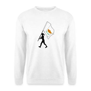 Flag Cyprus Woman Walking - Unisex Sweatshirt - white - Front