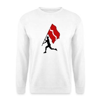 Drapeau Lettonie homme courant - Sweat-shirt Unisexe - blanc - Devant