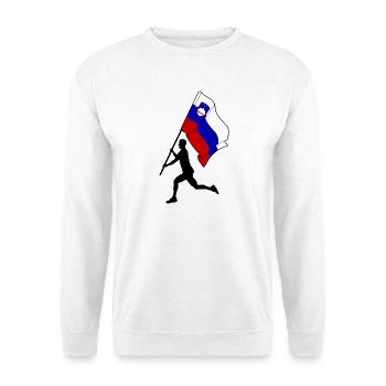 Drapeau Slovénie homme courant - Sweat-shirt Unisexe - blanc - Devant