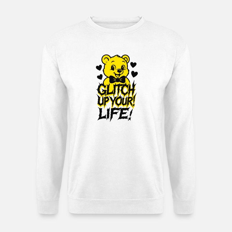 Glitch Up your Life! - Unisex Pullover - Weiß