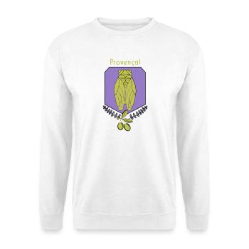 cigale Provençale avec Olives - Sweat-shirt Unisexe - blanc - Devant