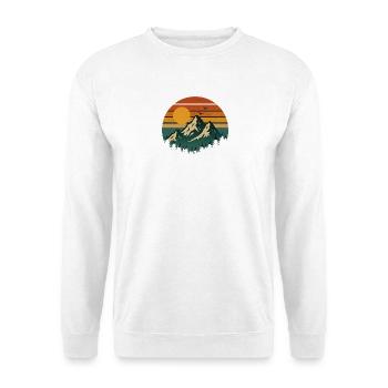 Vintage Sunset Mountain Adventure - Unisex Pullover - Weiß - Vorne