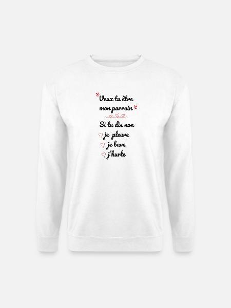 Willst du mein Patenonkel werden? - Unisex Pullover - Weiß