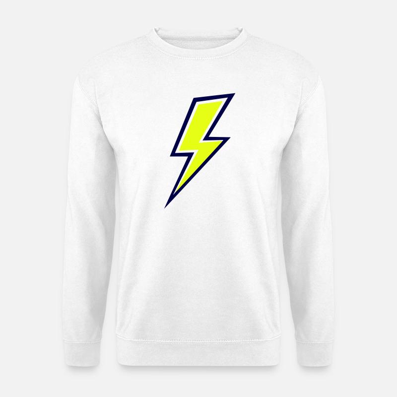Geometrischer Neonstrahl - Unisex Pullover - Weiß
