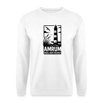 Amrum Leuchtturm Urlaub Erholung - Unisex Pullover - Weiß - Vorne