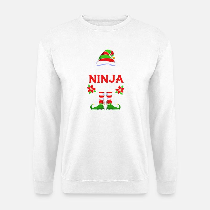 Elfe Elf Weihnachtsgeschenk Ninja - Unisex Pullover - Weiß