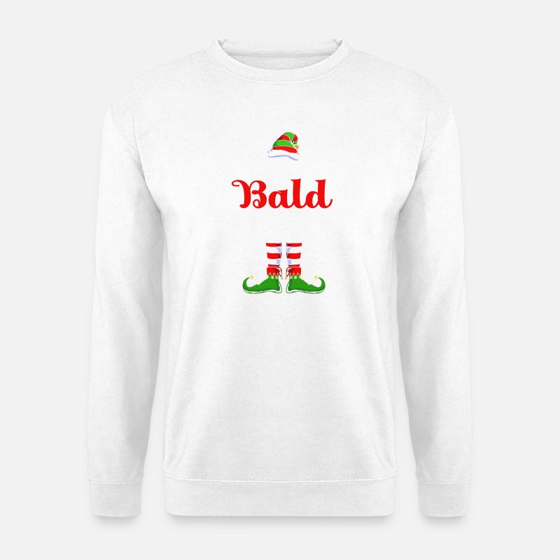Elf Elf Christmas Gift Bald - Unisex Sweatshirt - white