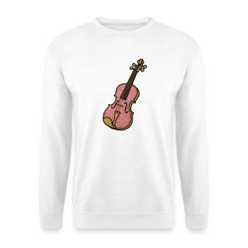 Pink Glitzer Violine | Erste Geige im Orchester - Unisex Pullover - Weiß - Vorne