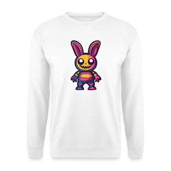 Hase Halloween Zombie - Unisex Pullover - Weiß - Vorne