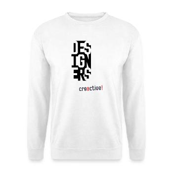 Creactive Designer – Conception typographique créative - Sweat-shirt Unisexe - blanc - Devant