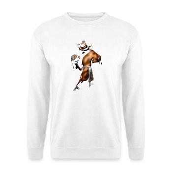 Kampfgeist Boxer Illustration - Unisex Pullover - Weiß - Vorne